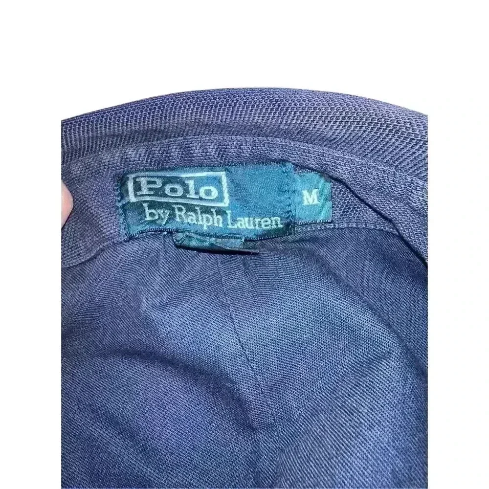 Polo Ralph Lauren Navy Blue Shirt Men's size m Collar Long Sleeve Collar Casual